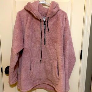 VS PINK Sherpa hoodie NWOT Sz L